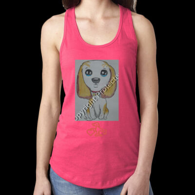 Avis Puppy - Ladies' Ideal Racerback Tank Thumbnail