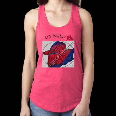 Aivs Betta Love - Ladies' Ideal Racerback Tank Thumbnail