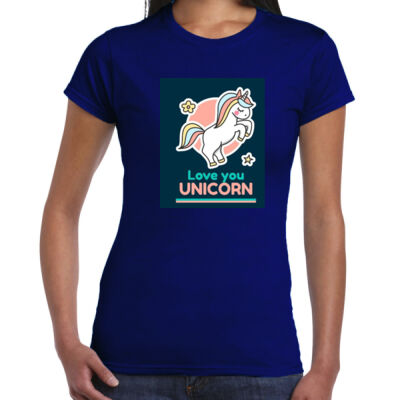Avis Unicorn - Ladies Premium Cotton Tee Thumbnail