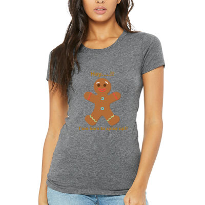 Avis funny ginger bread man- Women's Triblend Tee Thumbnail