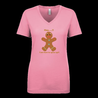 Avis funny ginger bread man - Ladies' Ideal V Thumbnail