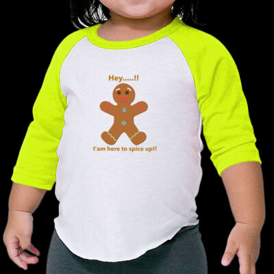 Avis funny ginger bread man- nfant Poly-Cotton 3/4-Sleeve Tee Thumbnail