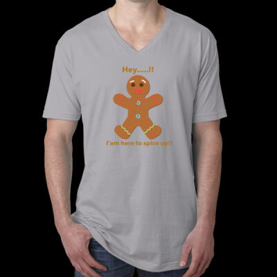 Avis funny ginger bread man- Men's Cotton V Thumbnail