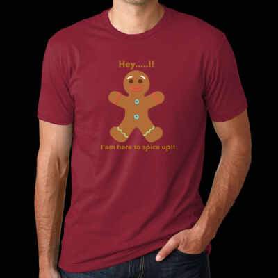 Avis funny ginger bread man- Unisex Cotton T-Shirt Thumbnail