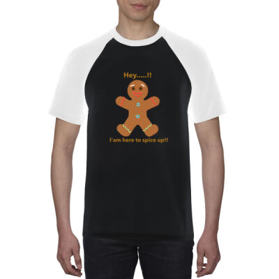 Avis funny ginger bread man- Premium Cotton Raglan Tee Thumbnail