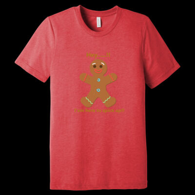 Avis funny ginger bread man- Unisex Triblend Tee Thumbnail