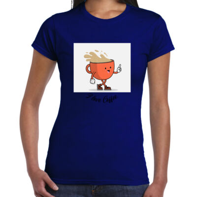 Avis coffee love- Ladies Premium Cotton Tee Thumbnail