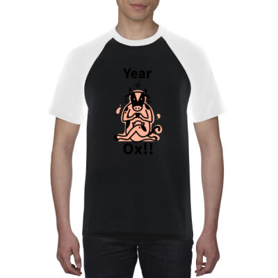 Avis ox year - Premium Cotton Raglan Tee Thumbnail