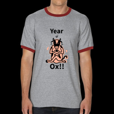 Avis ox year - Ringer Tee Thumbnail