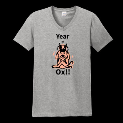 Avis ox year - Softstyle V Neck Tee Thumbnail