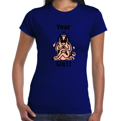 Avis ox year - Ladies Premium Cotton Tee Thumbnail