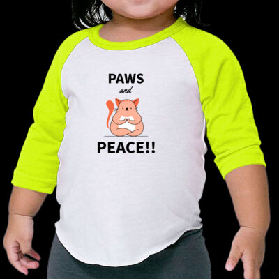 Avis Paws and Peace- Infant Poly-Cotton 3/4-Sleeve Tee Thumbnail
