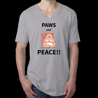 Avis Paws and Peace- Men's Cotton V Thumbnail