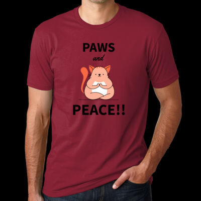 Avis Paws and Peace- Unisex Cotton T-Shirt Thumbnail