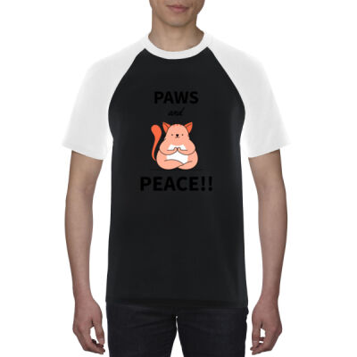 Avis Paws and Peace- Premium Cotton Raglan Tee Thumbnail