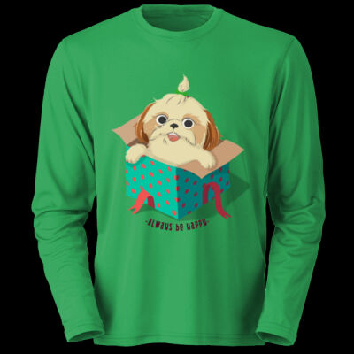 Avis cute happy puppy- Soft Touch L/S Round Neck Tee Thumbnail