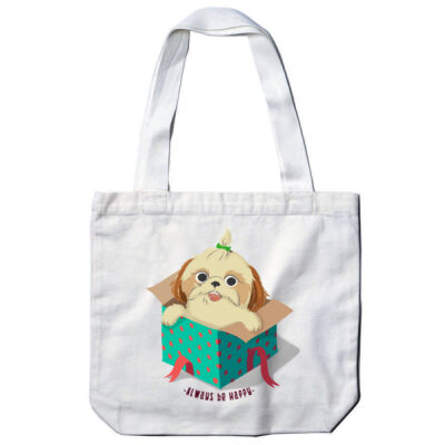 Avis cute happy puppy- Carrie Tote Thumbnail