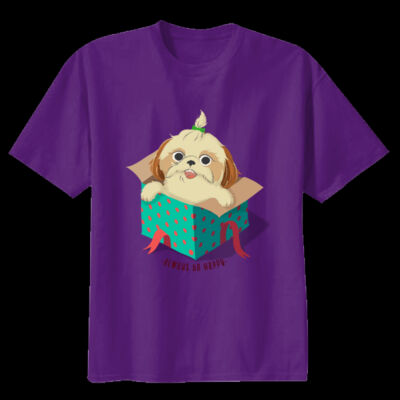 Avis cute happy puppy- Youth Premium Cotton Tee Thumbnail