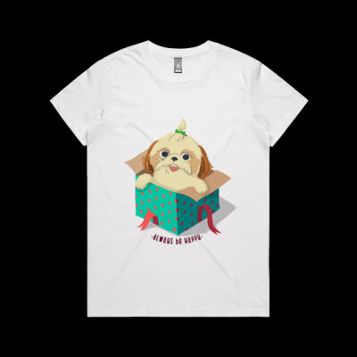 Avis cute happy puppy- Maple Organic Tee Thumbnail