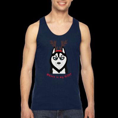 Avis funny Pedro dog Christmas- Unisex Fine Jersey Tank Thumbnail