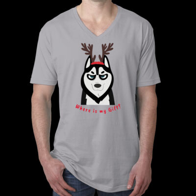 Avis funny Pedro dog Christmas - Men's Cotton V  Thumbnail