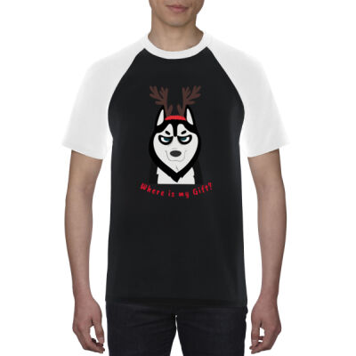 Avis funny Pedro dog Christmas -Premium Cotton Raglan Tee Thumbnail