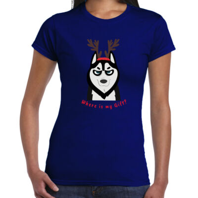 Avis funny Pedro dog Christmas -Ladies Premium Cotton Tee Thumbnail