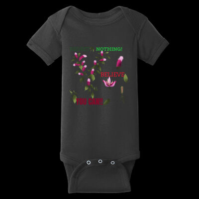 Avis Believe you can- Infant Short Sleeve Baby Rib Bodysuit Thumbnail