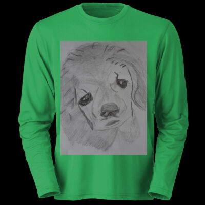 Avis puppy pencil sketch- Soft Touch L/S Round Neck Tee Thumbnail