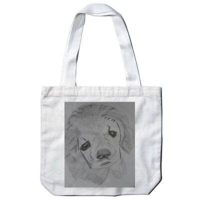 Avis puppy pencil sketch- Carrie Tote Thumbnail