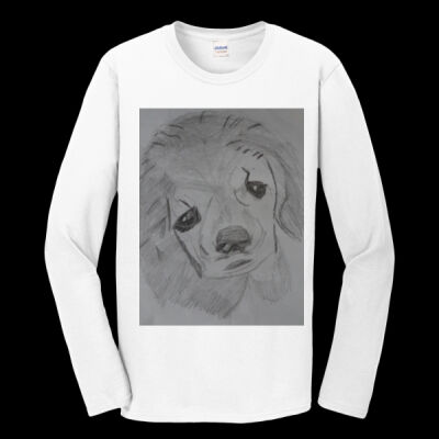 Avis puppy pencil sketch- Premium Cotton L/S Thumbnail