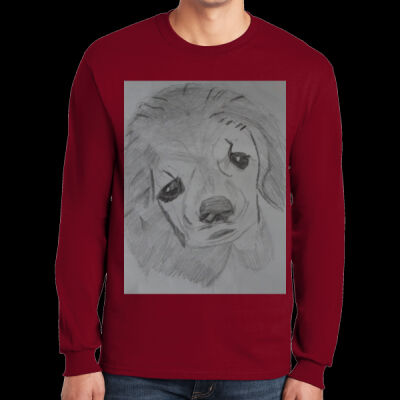 Avis puppy pencil sketch- Ultra Cotton L/S Thumbnail