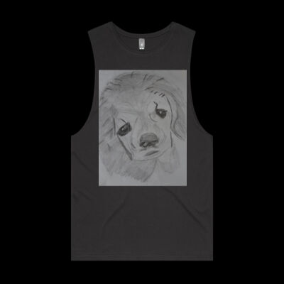 Avis puppy pencil sketch- Barnard Tank Thumbnail