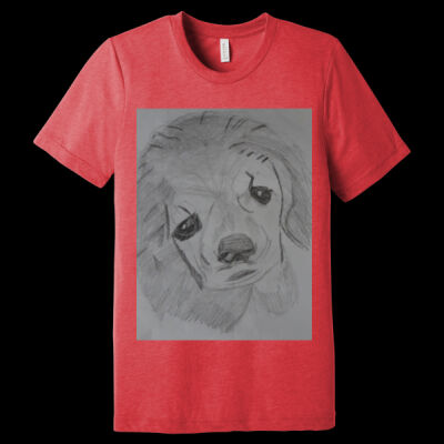 Avis puppy pencil sketch- Unisex Triblend Tee Thumbnail
