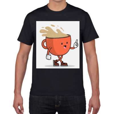 Avis Funny Dog Coffe/Tea Love2 - Premium Cotton Tee Thumbnail