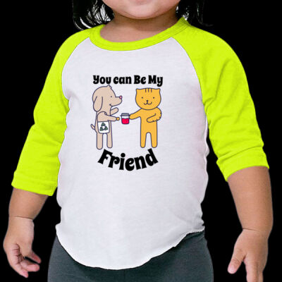 Avis you can be my friend-  - Infant Poly-Cotton 3/4-Sleeve Tee Thumbnail