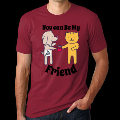 Avis you can be my friend-  - Unisex Cotton T-Shirt - Unisex Cotton T-Shirt Thumbnail
