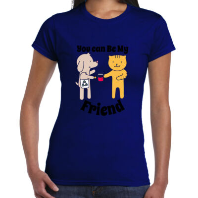 Avis you can be my friend-  - Ladies Premium Cotton Tee Thumbnail