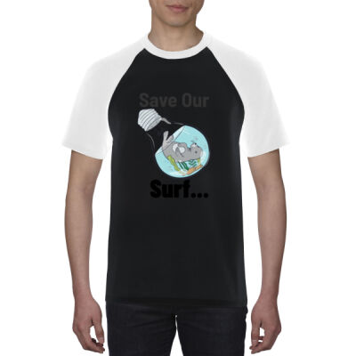 Avis save our surf-  - Premium Cotton Raglan Tee Thumbnail