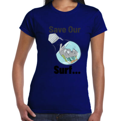 Avis save our surf-  - Ladies Premium Cotton Tee Thumbnail