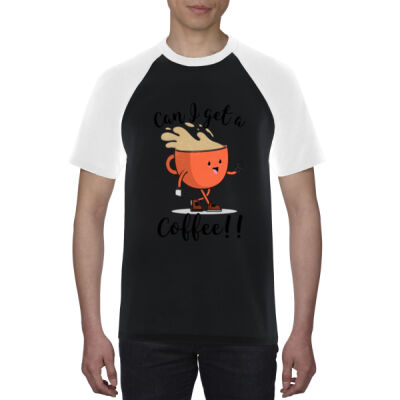 Avis Can I get a coffee - Premium Cotton Raglan Tee Thumbnail